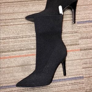 Black Sock Heels  Size 6.5 US/CAD